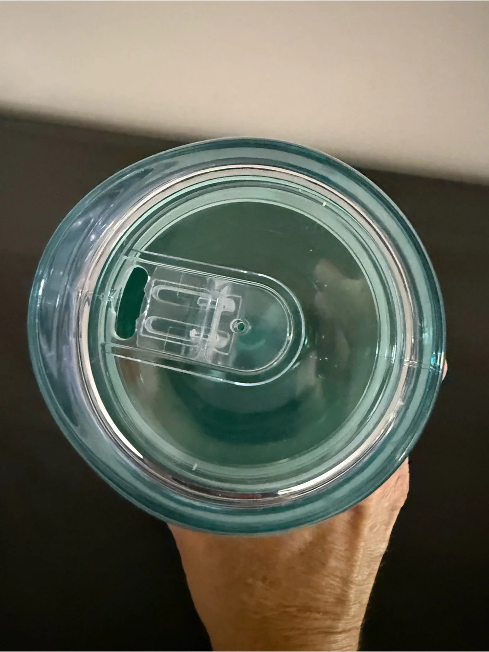 Teal Wine Goblet Travel Mug With Sipper Lid Made USA